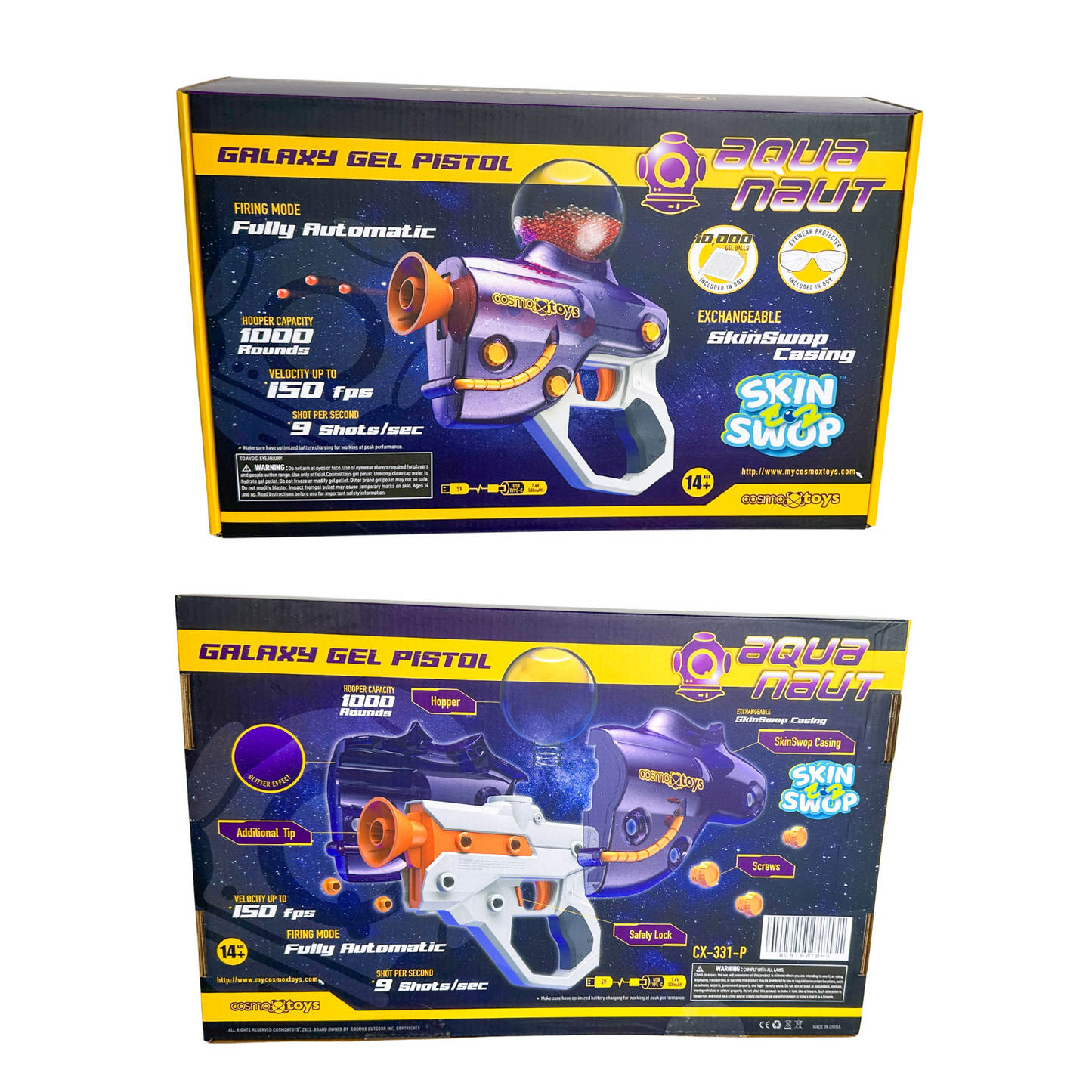 CosmoX Aquanaut Sci-Fi Pistol - Gel Blaster (Purple)