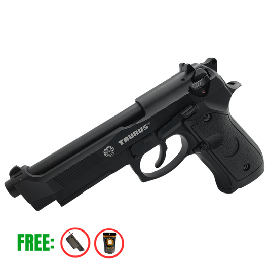 Black Double Bell M92 Metal Green Gas Blowback Pistol - Gel Blaster