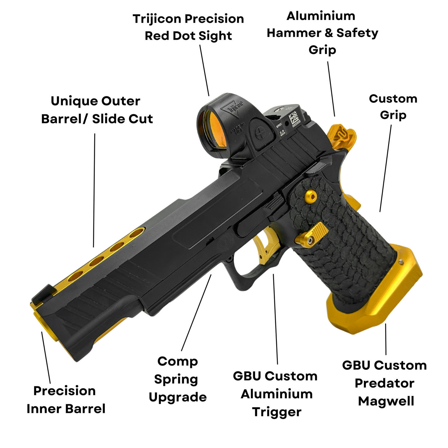 "Eagle Precision" 5.1 Competition Custom Hi-Capa - Gel Blaster (Metal)