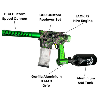 "X MAC Skele Comp" GBU Custom HPA - Gel Blaster (Metal)