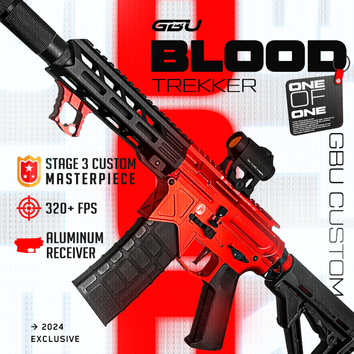 "Blood Trekker" Stage 3 Exclusive GBU Custom - Gel Blaster (Metal)