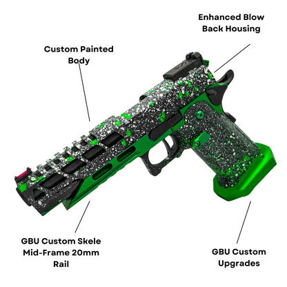 "Emerald" 1 of 1 Competition Custom Pistol - Gel Blaster (Metal)