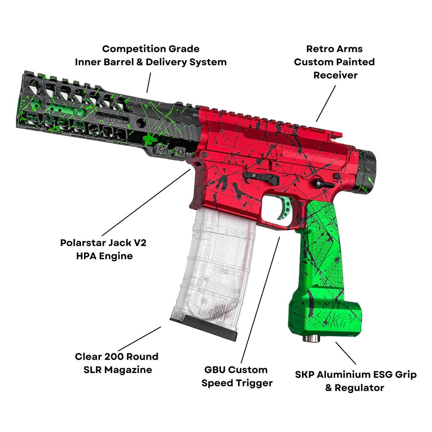 "Comp Grade" GBU Custom HPA - Gel Blaster (Metal)