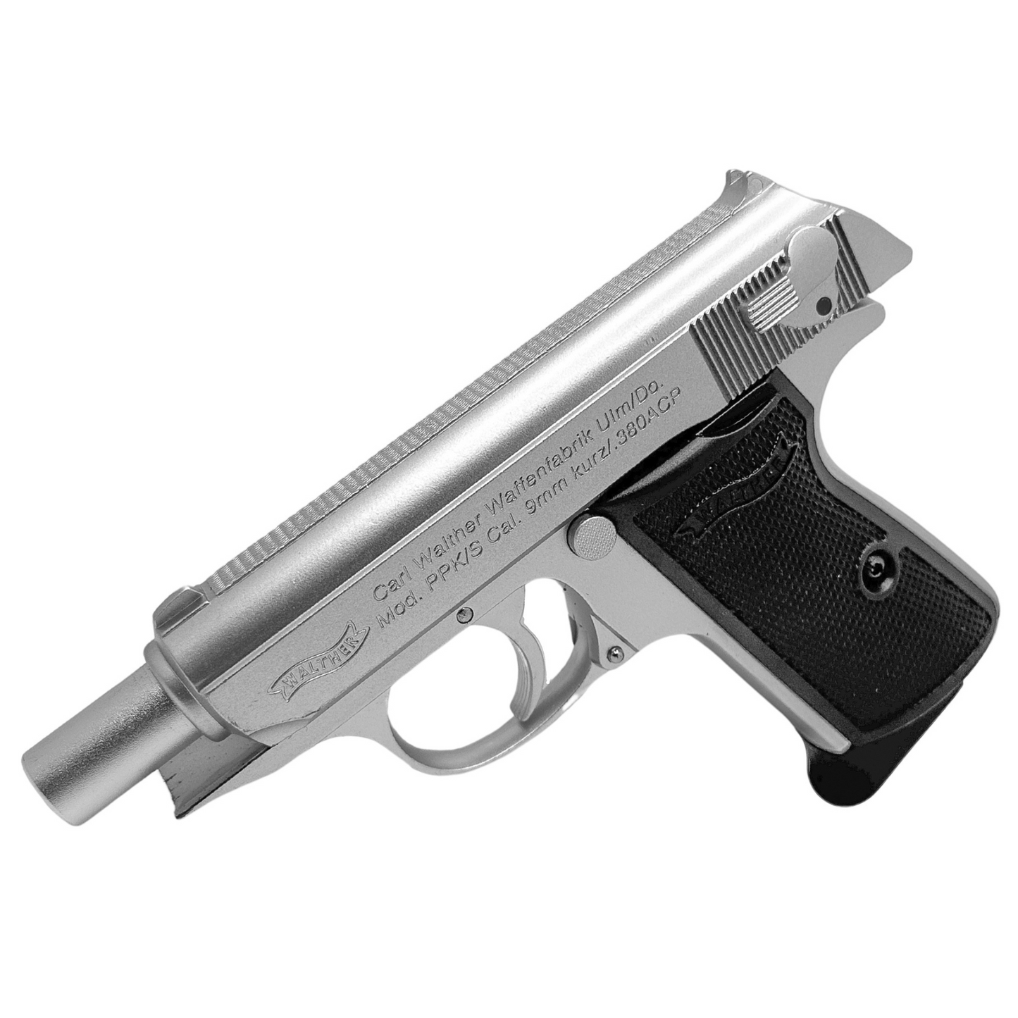 Chrome 007 PPK Metal Manual Pistol - Gel Blaster