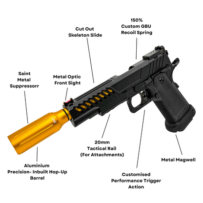 "Gold $lappa" Competition Custom Hi-Capa - Gel Blaster (Metal)