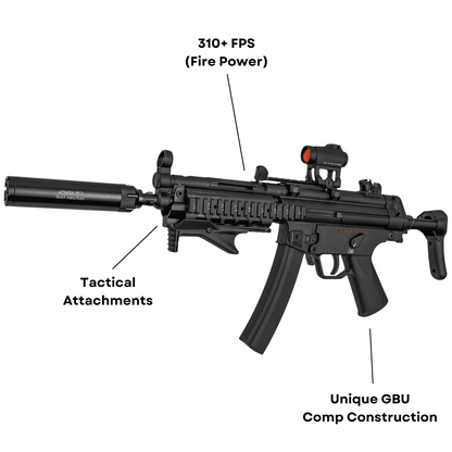 "SWAT MP5 Tactical" Comp GBU Custom - Gel Blaster (Metal)