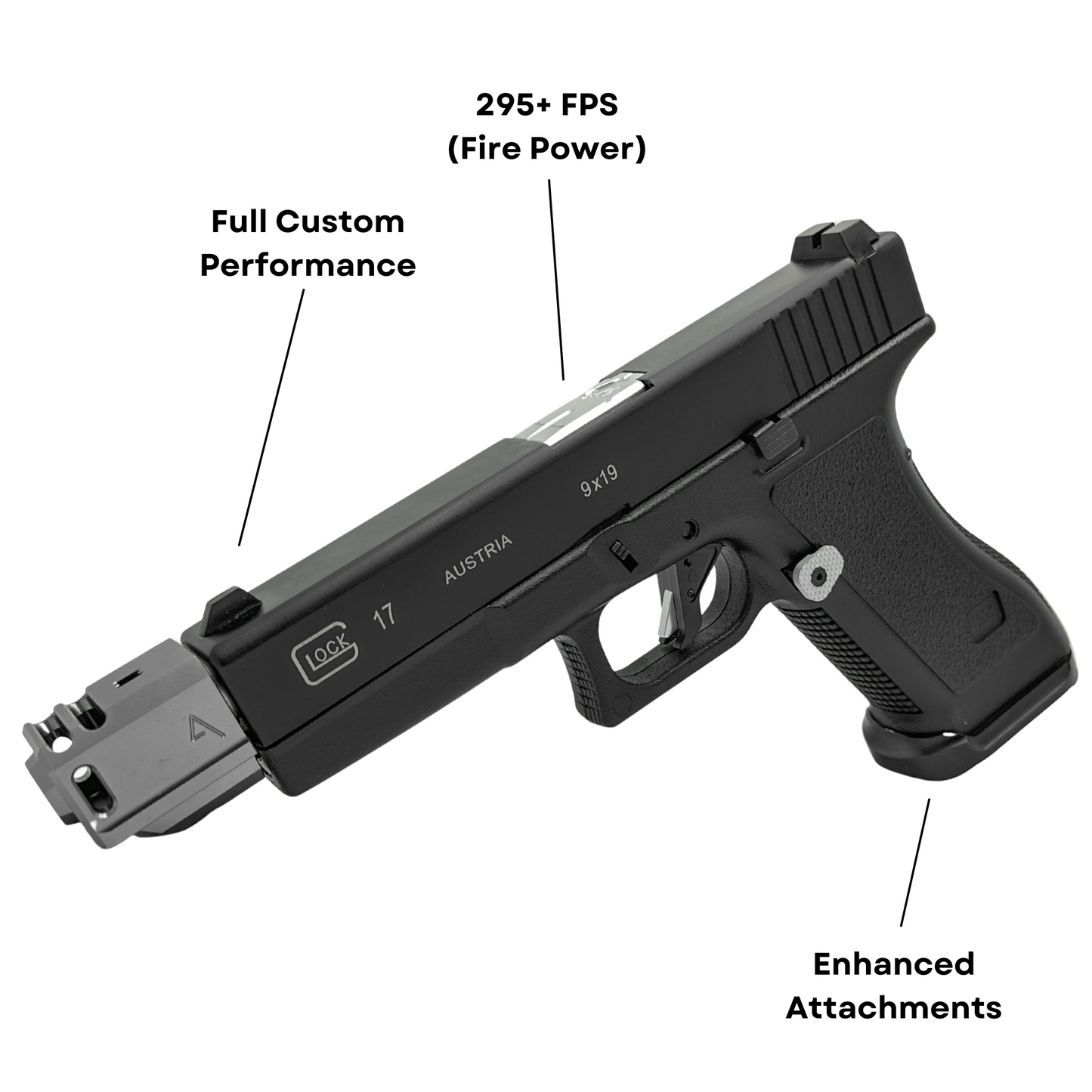 "G17 Slayer" Competition Custom Pistol - Gel Blaster (Metal)