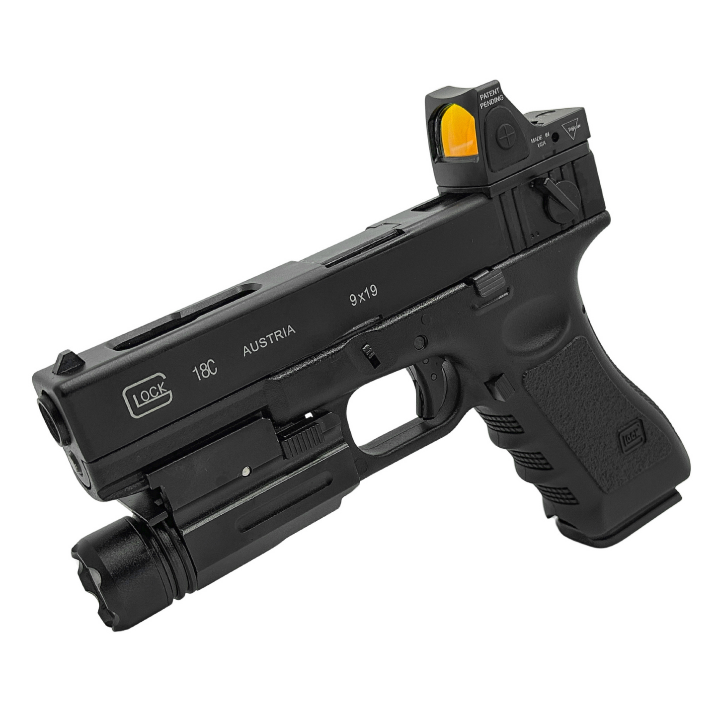 "G18 Auto Tactical" Competition Custom Pistol - Gel Blaster (Metal)