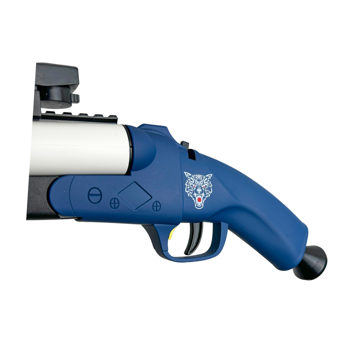 Blue Kids Double Barrel Action Shotgun - Foam Dart Blaster