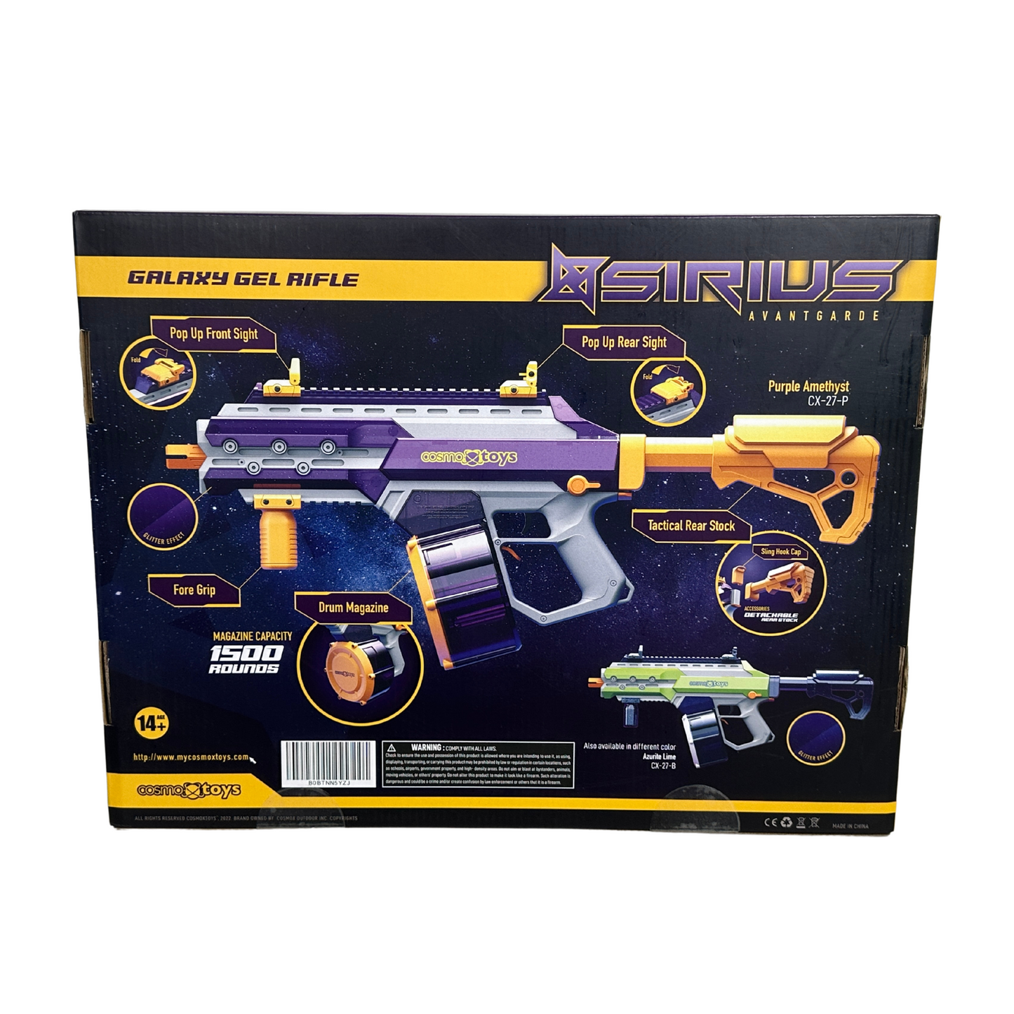 CosmoX Sirius Sci-Fi Rifle - Gel Blaster (Purple)