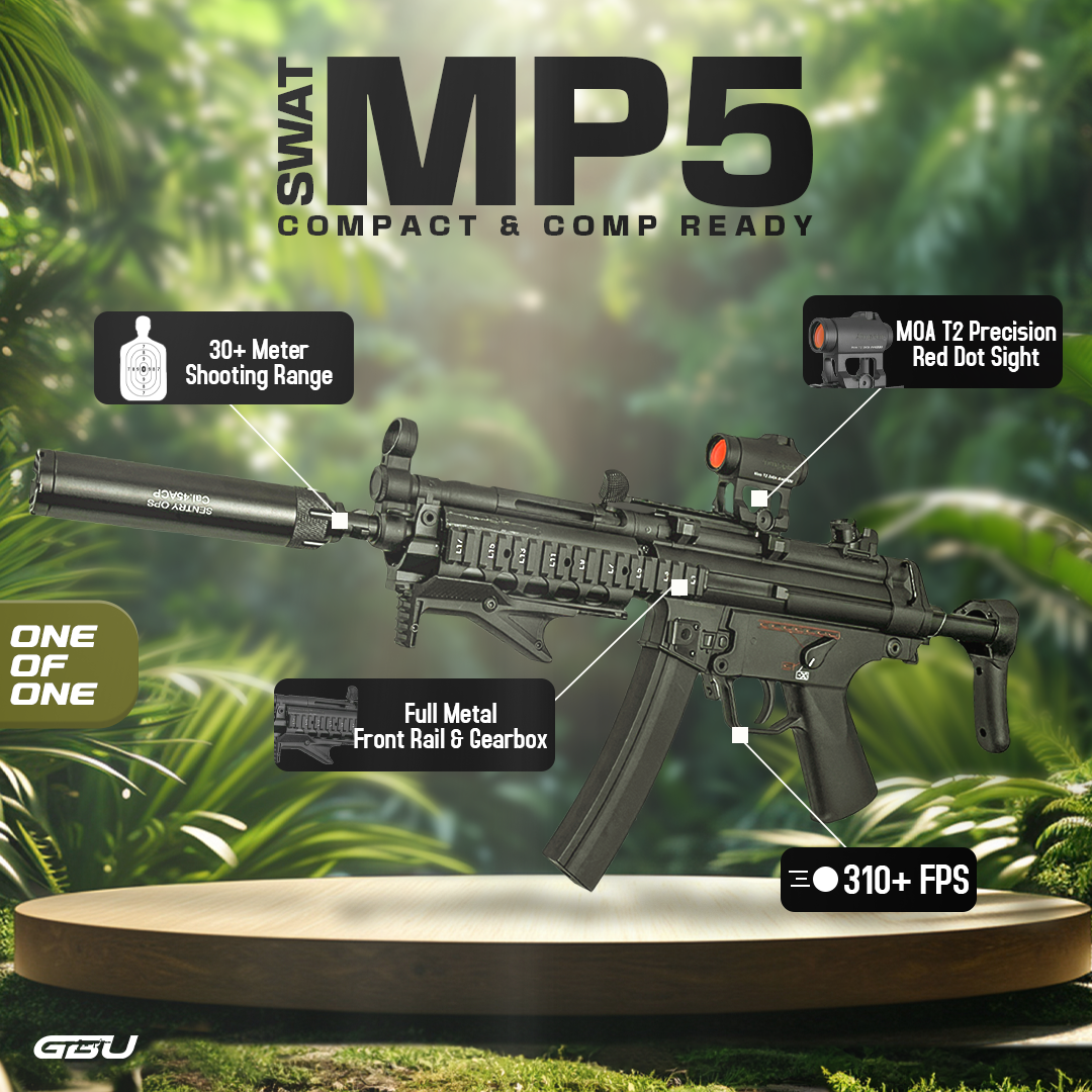 "SWAT MP5 Tactical" Comp GBU Custom - Gel Blaster (Metal)