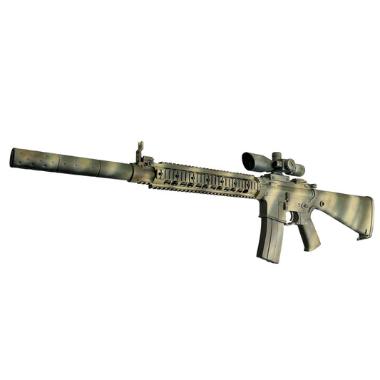 "Camo DMR Prestige" Comp GBU Custom Rifle - Gel Blaster (Metal)