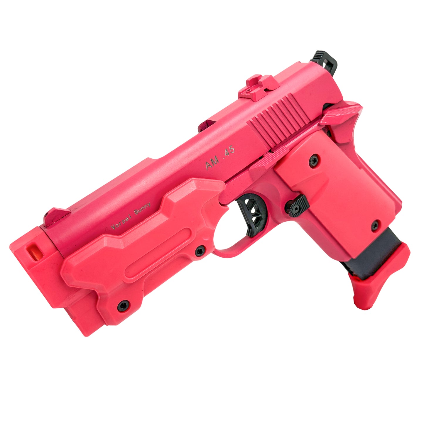 Double Bell Exclusive AM.45 Vorpal Bunny 1911 Green Gas Pistol - Pink