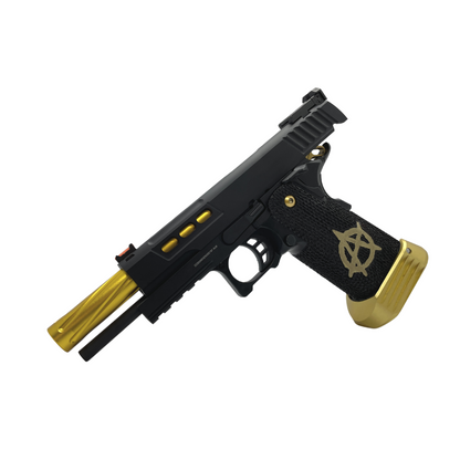 Custom Anarchy Gold Switch G/E Hi-Capa 5.1 Gas Pistol - Gel Blaster