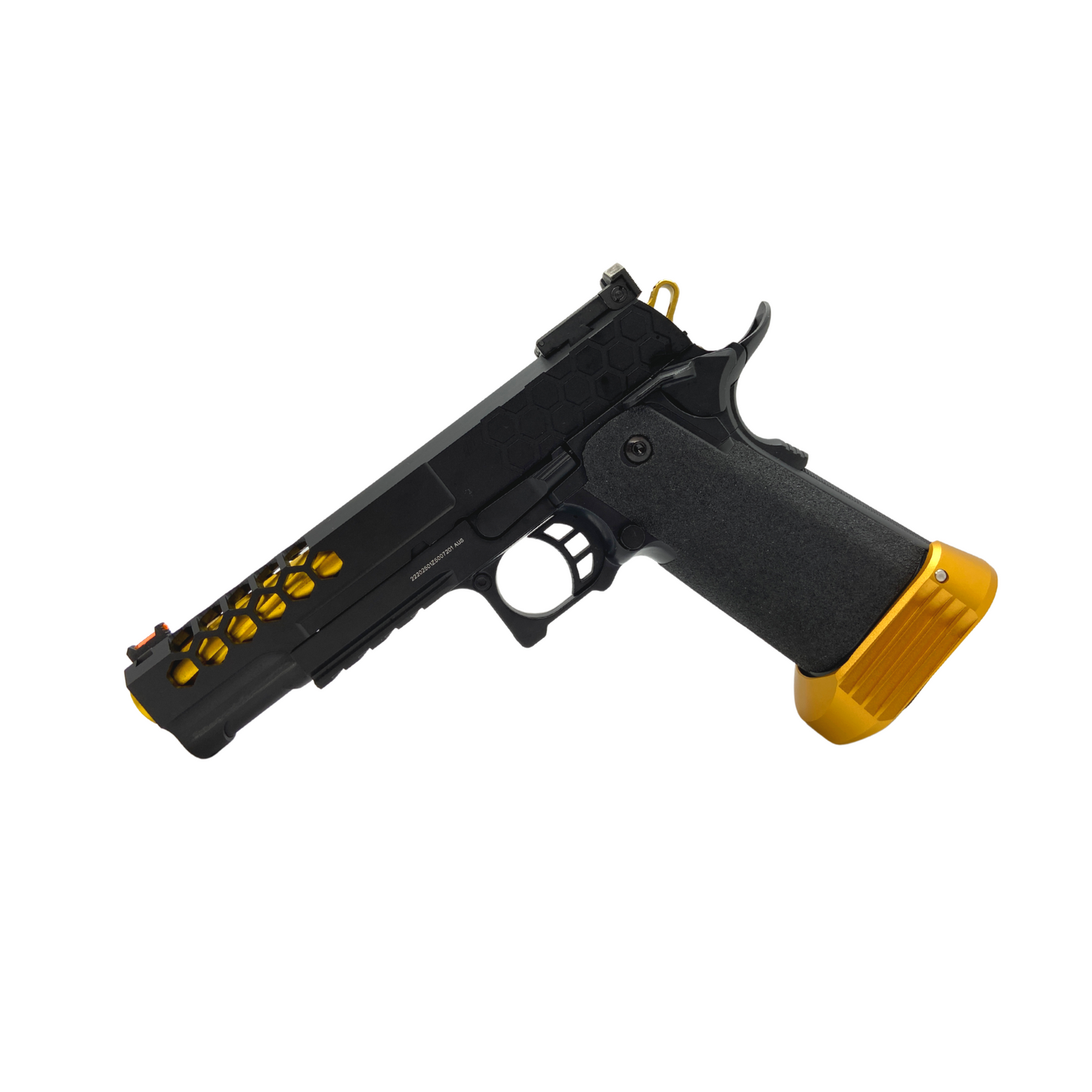 Custom "Golden" Cowcow G/E G3399 Hi-Capa Hex Gas Pistol - Gel Blaster