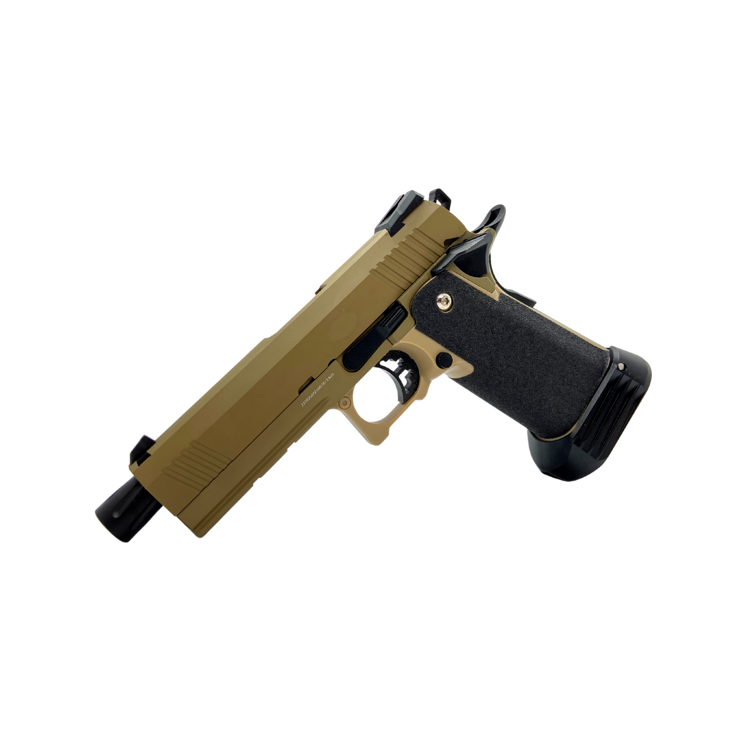 Custom GBU G/E 3303T 4.3 OPS Tactical Gas Pistol - Gel Blaster TAN