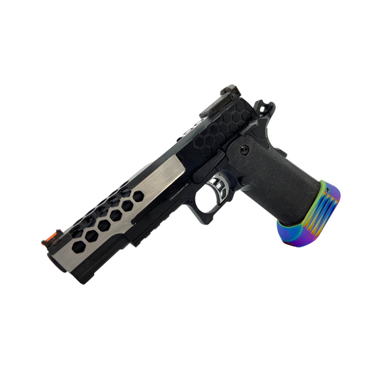 Custom "Oil Slick V2" Cowcow G/E G3399 Hi-Capa Hex Gas Pistol - Gel Blaster