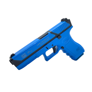 Double Bell (Blue) Training G17 Metal Green Gas Blowback Pistol - Gel Blaster