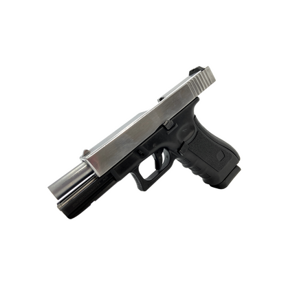 Custom Polished Glock 17 Metal Gas Blowback Pistol - Gel Blaster CO2 (BLACK)