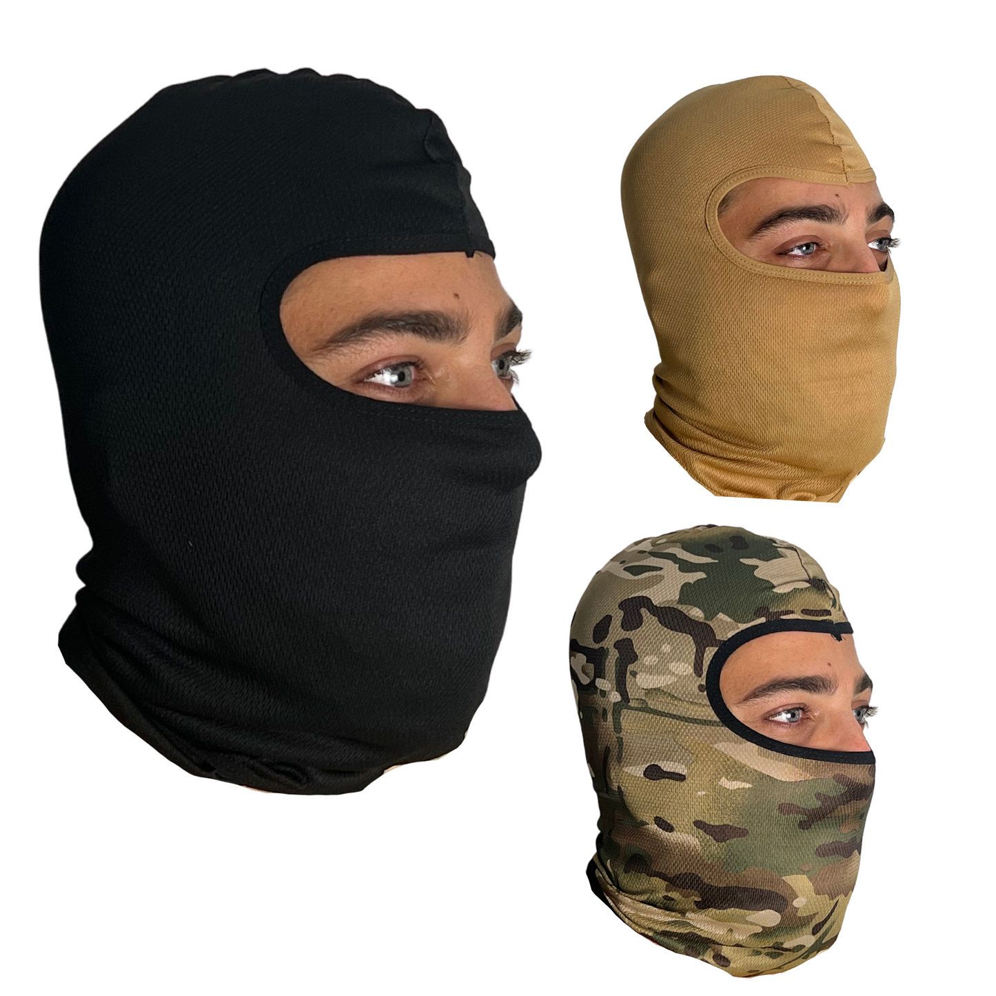 UV Protective Breathable Balaklava (Black, Tan, Camo)