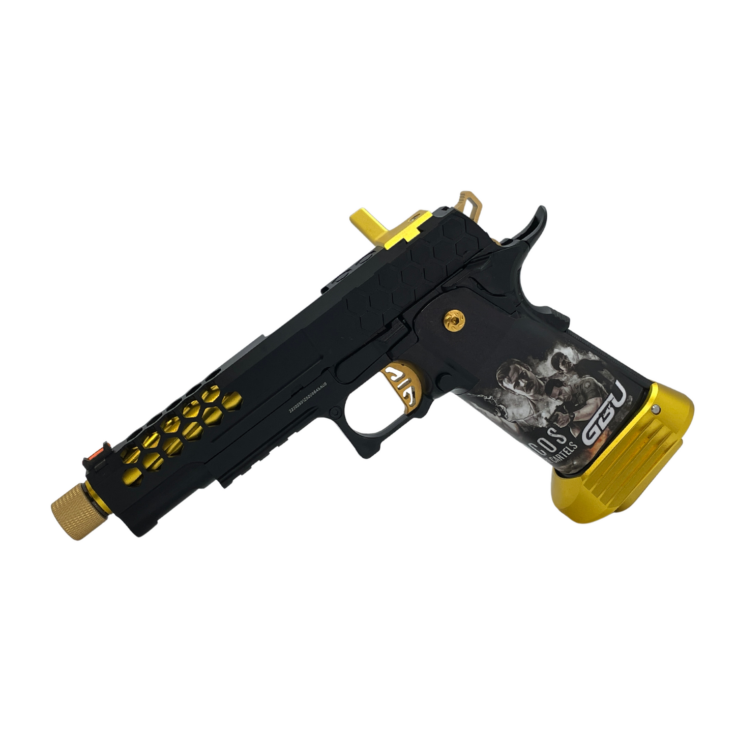 Custom "Gold Cartel" G/E Hi-Capa Gas Pistol - Gel Blaster