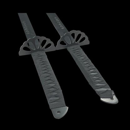 "Survivor" Twin Ninja Swords - Two-Piece Set (Matte Black)