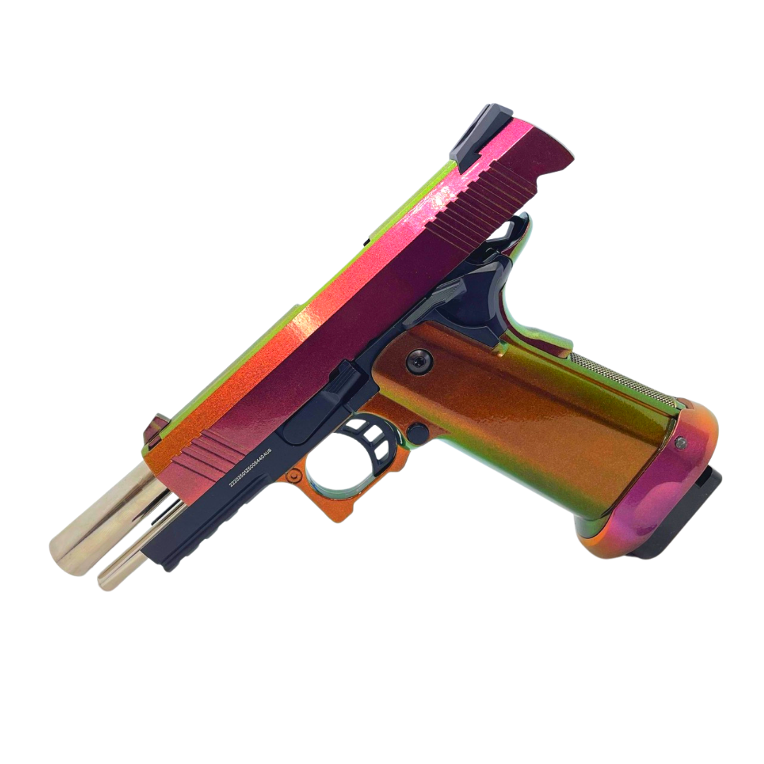 "Rainbow" GBU Custom Green Gas Pistol - Gel Blaster