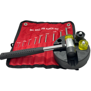 Heavy Duty 9 Piece Pin Punch + Mallet Set