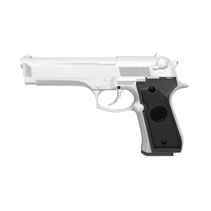 Silver NWELL Beretta M92 Metal  Green Gas Blowback Pistol - Gel Blaster